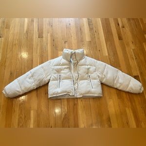 Adika Corduroy Cream Puffer Jacket Size:S